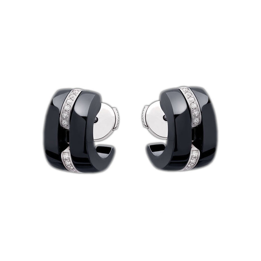 XNE-J4302 10mm ceramic stud earrings with diamonds