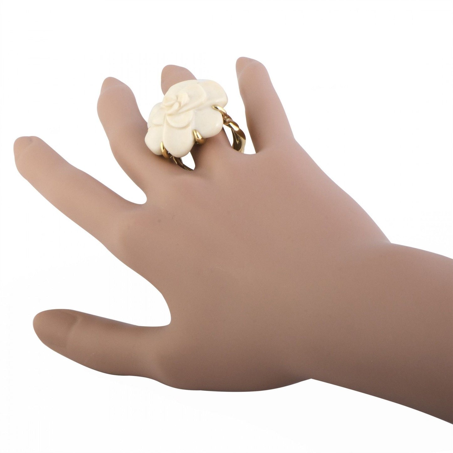 XNE-J2159 Ceramic Camellia Ring
