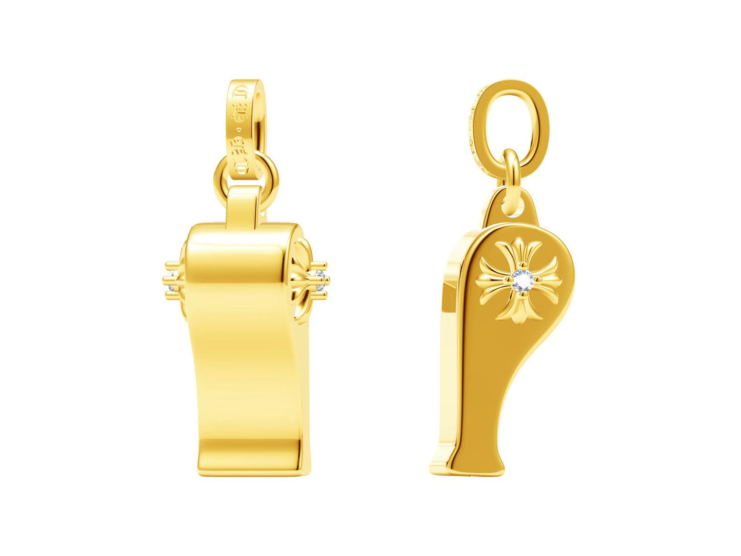 KLX-CH418747 cross whistle pendant