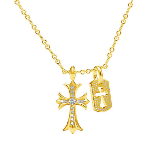 KLX-CH78115 guest board cross combination pendant necklace