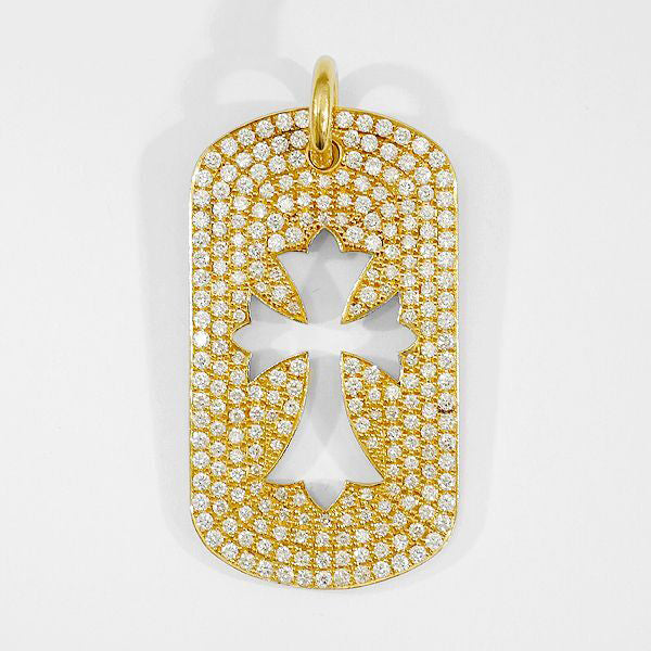 KLX-CH96290 Large Oval Cross Pendant