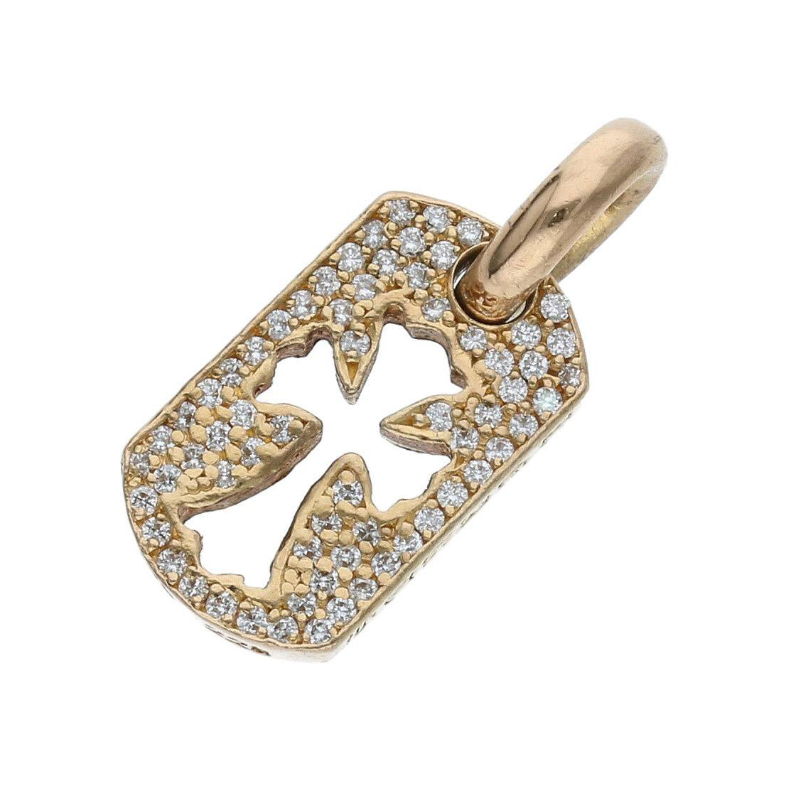 KLX-XL816225 full diamond hollow cross pendant