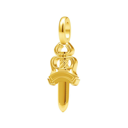 KLX-XL348986 light gold single-sided sword pendant