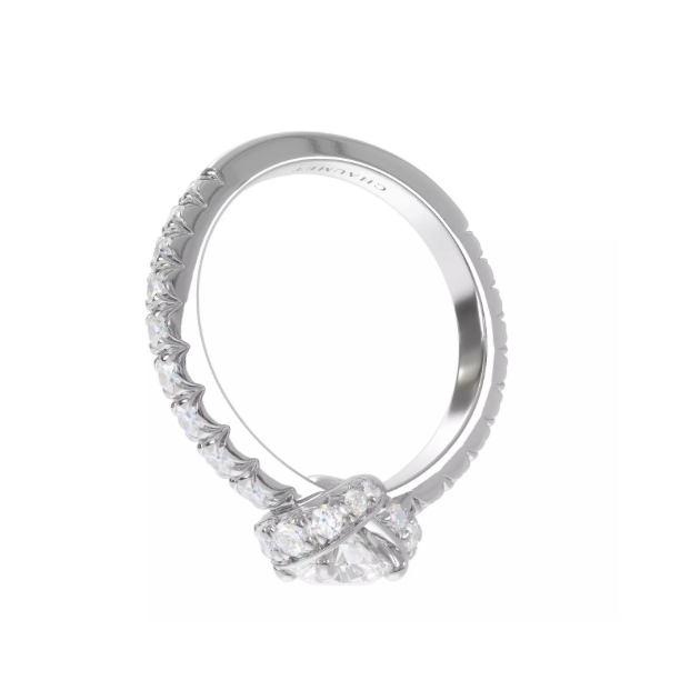 SM-084864交叉四爪V领镶钻直臂戒指