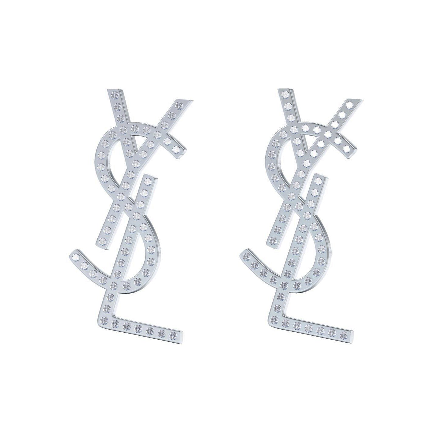 YSL-241946满钻字母YSL耳环