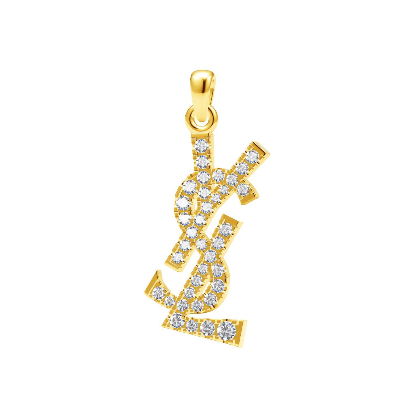 YSL-329249 letter YSL pendant