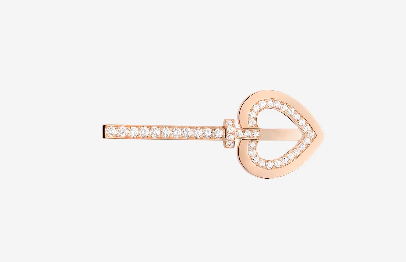 FLD-4B0991 Heart-shaped two-finger ring 17#