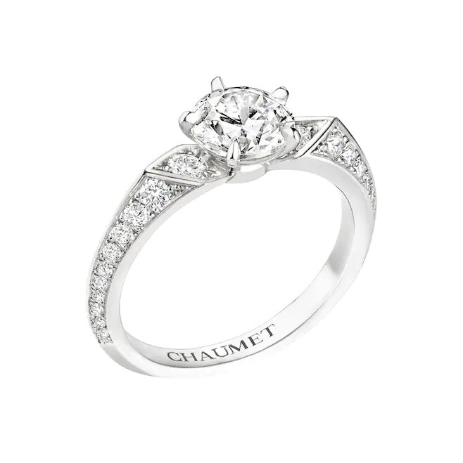 SM-J83871 five-claw round diamond sword spine wide straight arm women’s ring