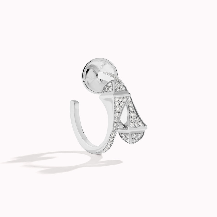 ML-CLEO-E85 full diamond pyramid pyramid earrings
