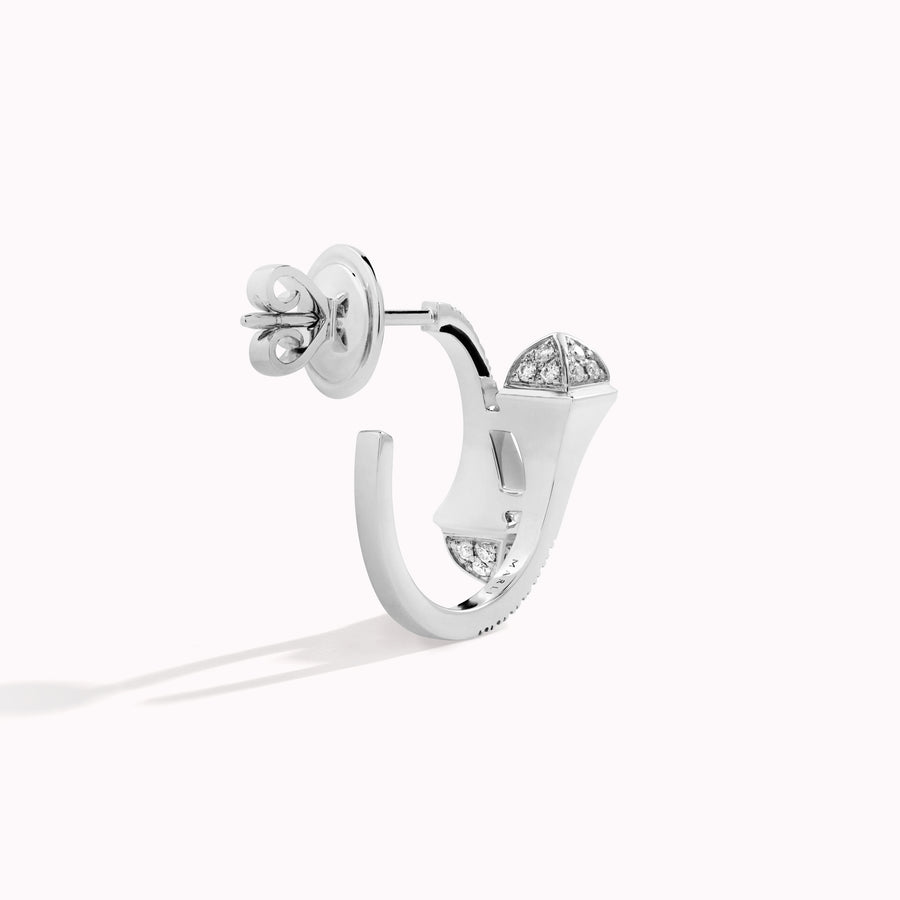 ML-CLEO-E85 full diamond pyramid pyramid earrings