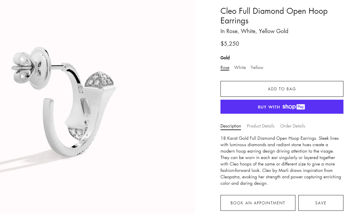 ML-CLEO-E85 full diamond pyramid pyramid earrings