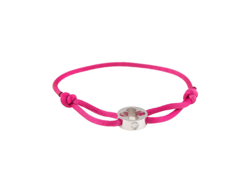LV-Q95202 15MM wide black rope four-leaf clover passepartout bracelet