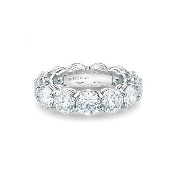 DBES-R102293 sandwich full diamond prong set ring 50 cents each