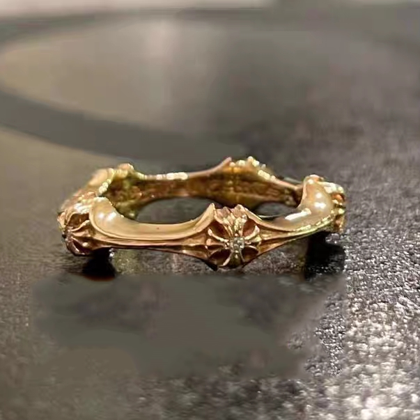 KLX-CH72407混身小十字架带钻组合戒指27#