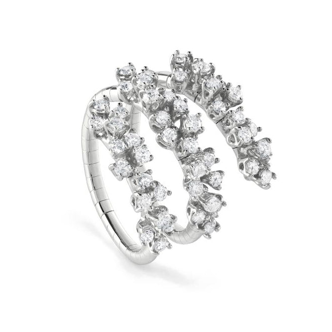 DMY-20074877 branch-shaped independent four-claw round diamond curled arm ring