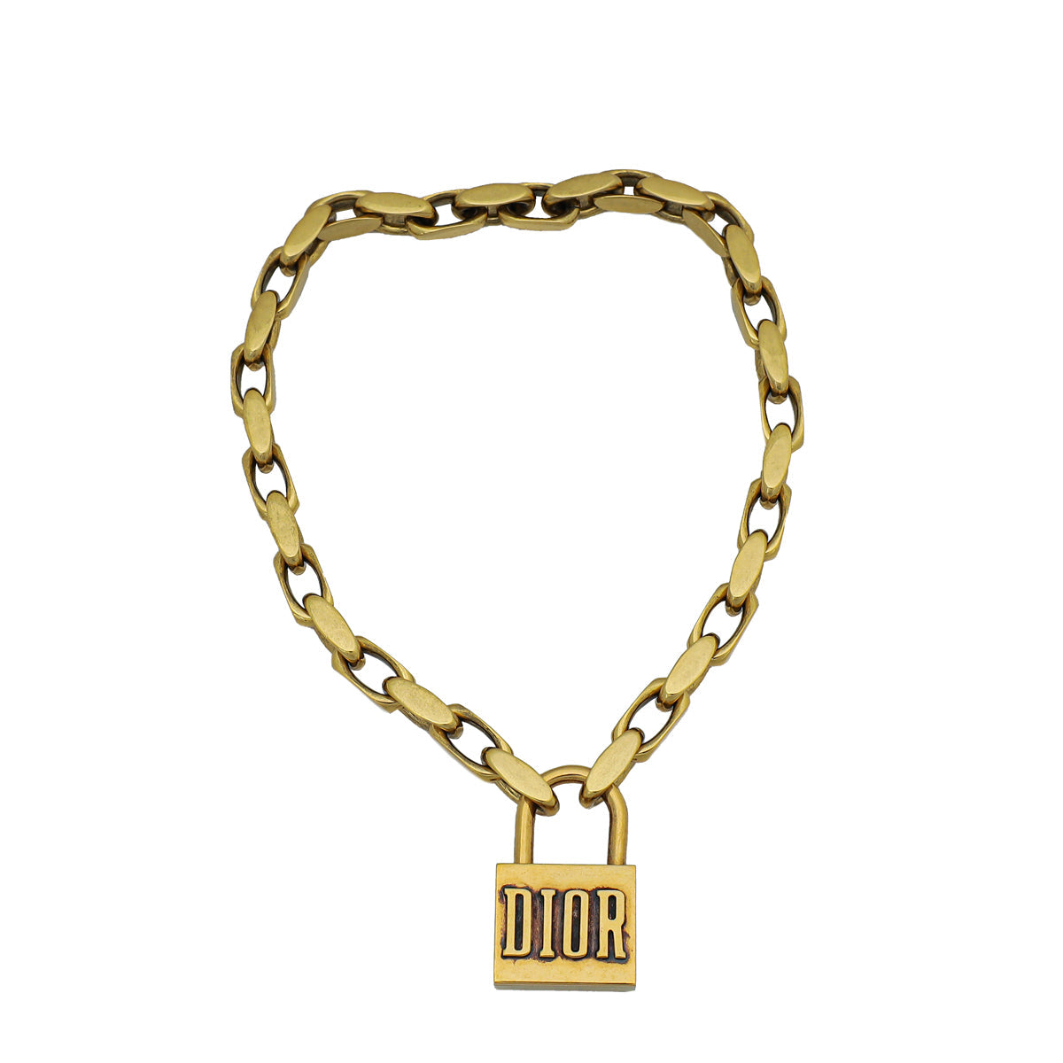 DA-JOSO93735 light gold lock necklace