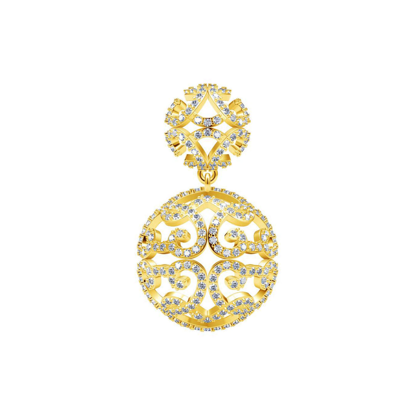 DA-E8887CNMT ball halo pendant