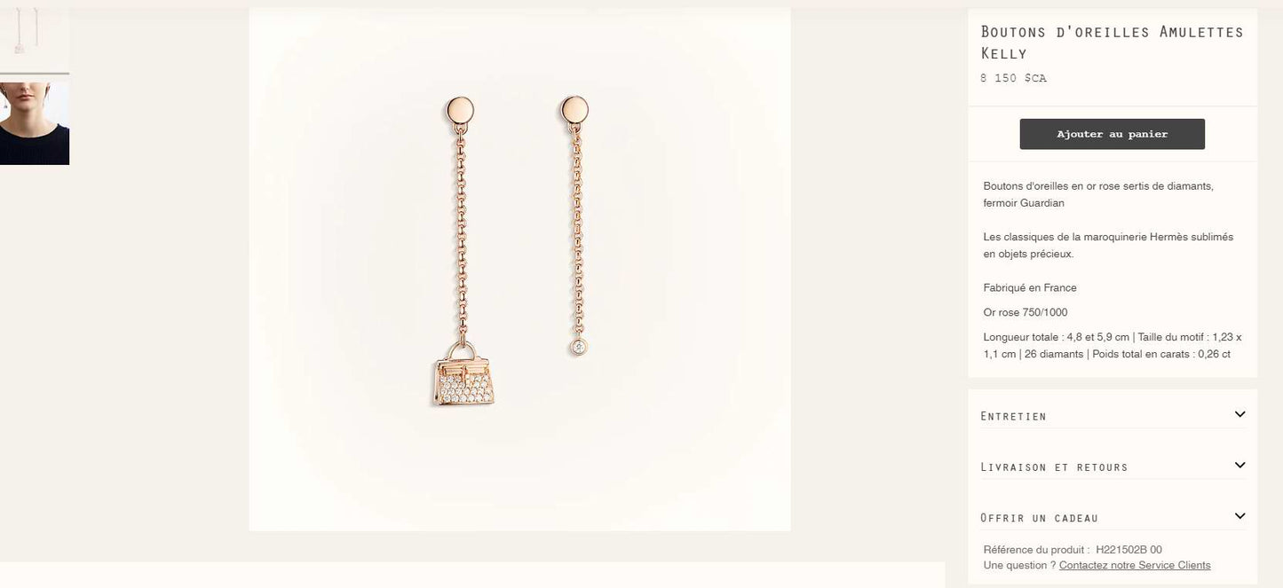 AHS-H221503B Diamond Bag Asymmetric Stud Earrings