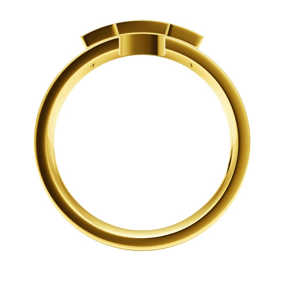 AiHshi-H145838 6mm light gold H glue ring 18#
