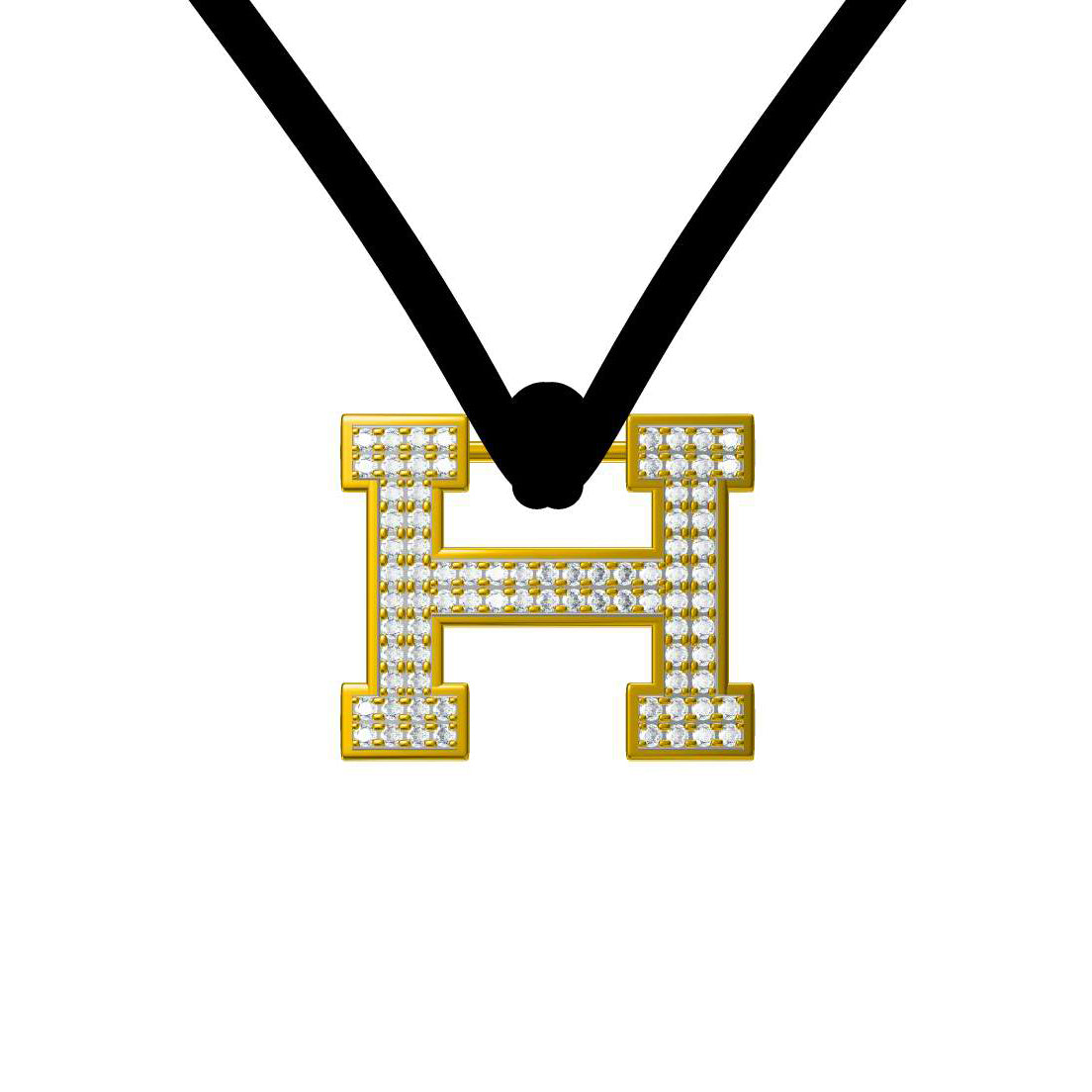 AHS-H200866F 24.7mm letter H pendant