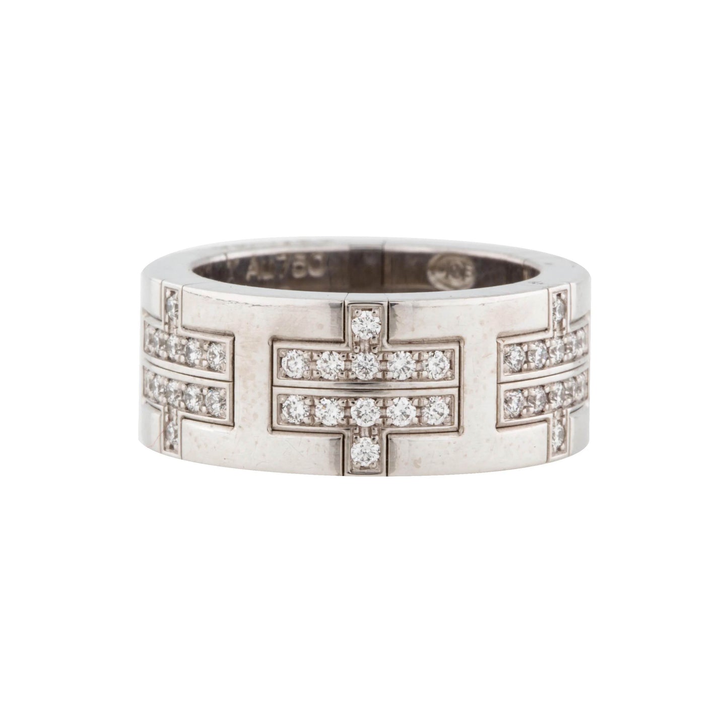 AiHshi-H215514B-7.8mmH half-set stone H ring 13#