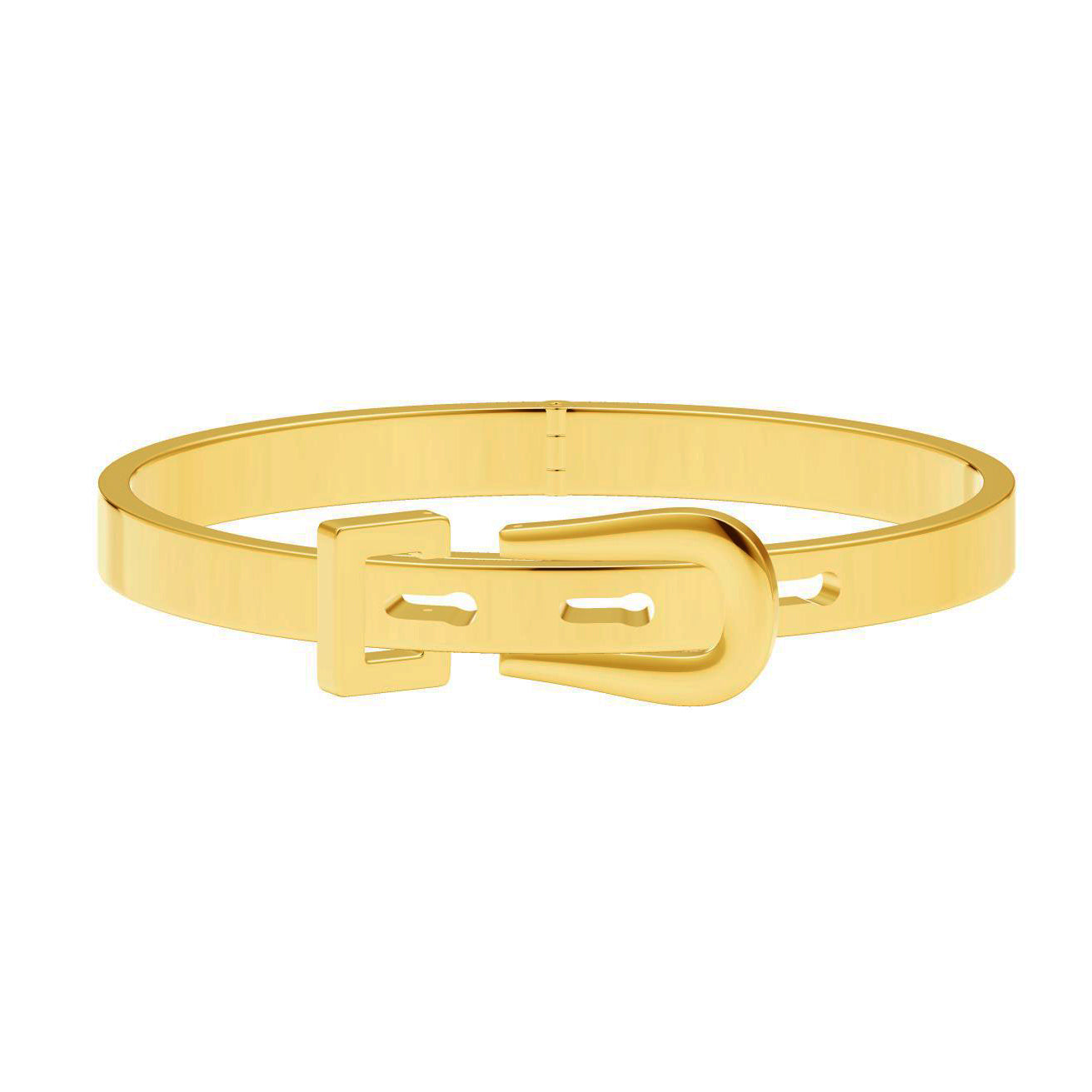 AiHshi-H147285B 5.9mm light gold belt bracelet 17#
