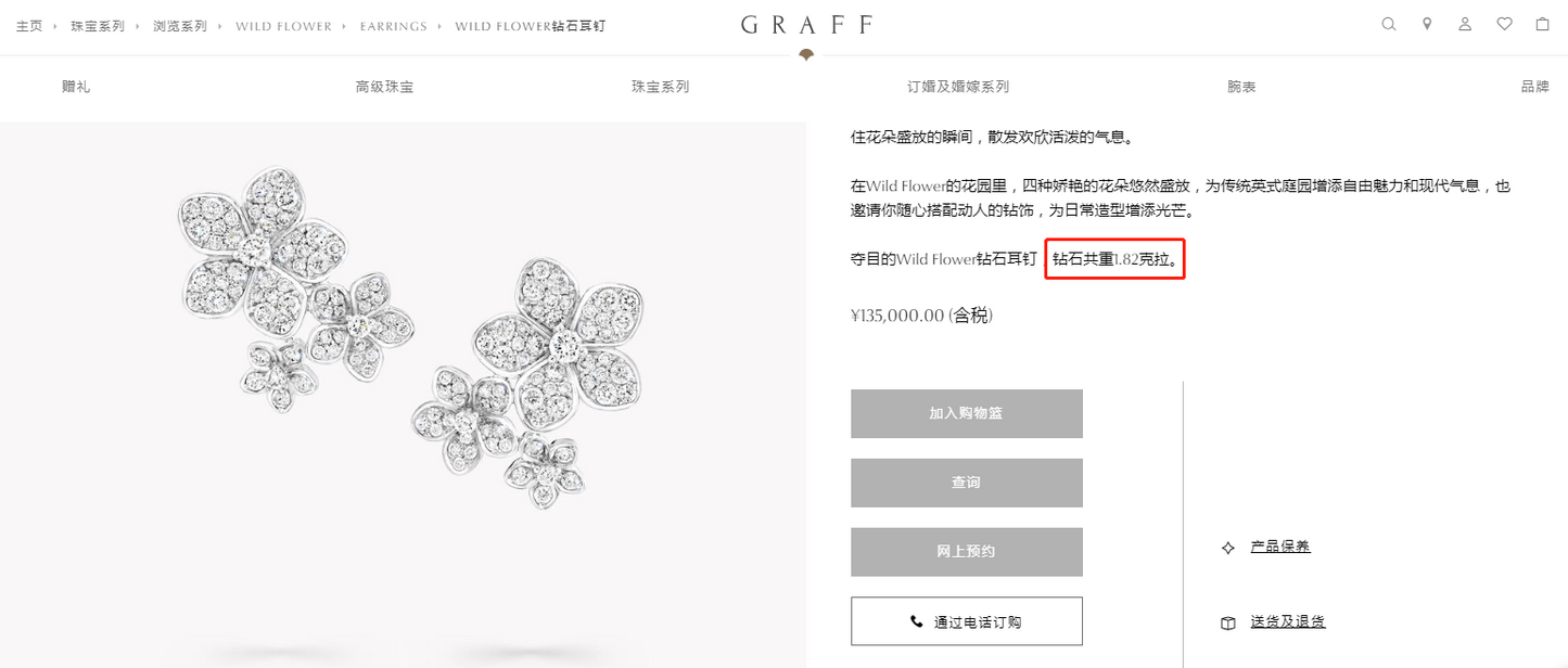 GLF-RGE1739 five-petal flower earrings