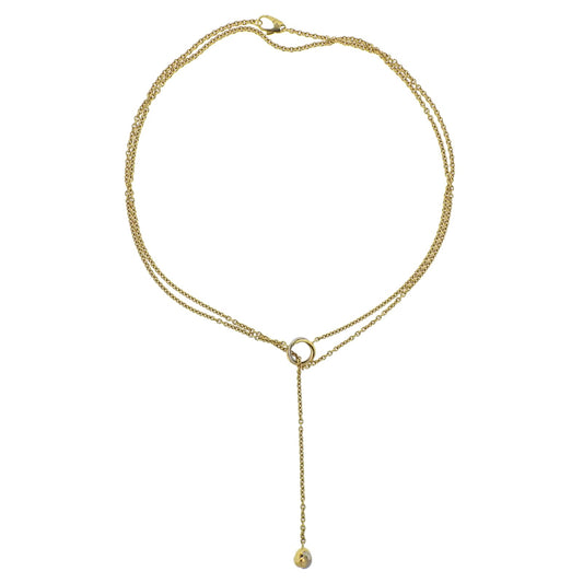 KDY-N847640 light gold three-ring color necklace