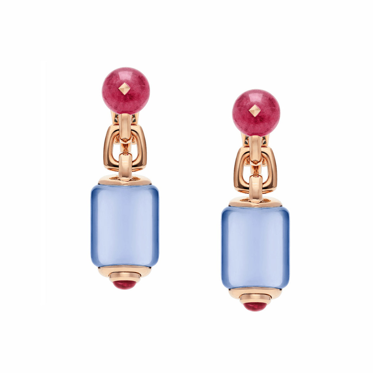 BGL-59074 peach tip colorful treasure earrings