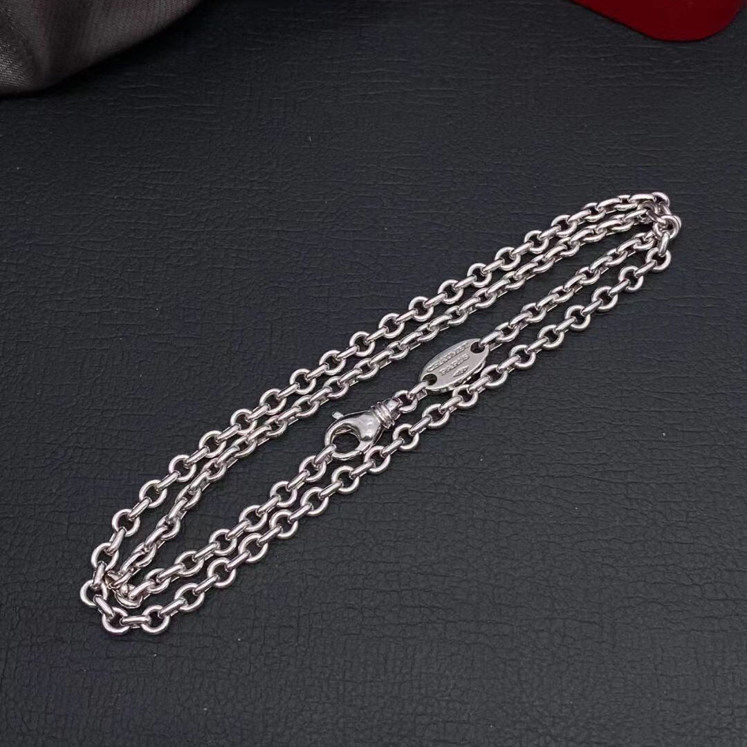 SM-624715 4.3MM light gold cross buckle necklace