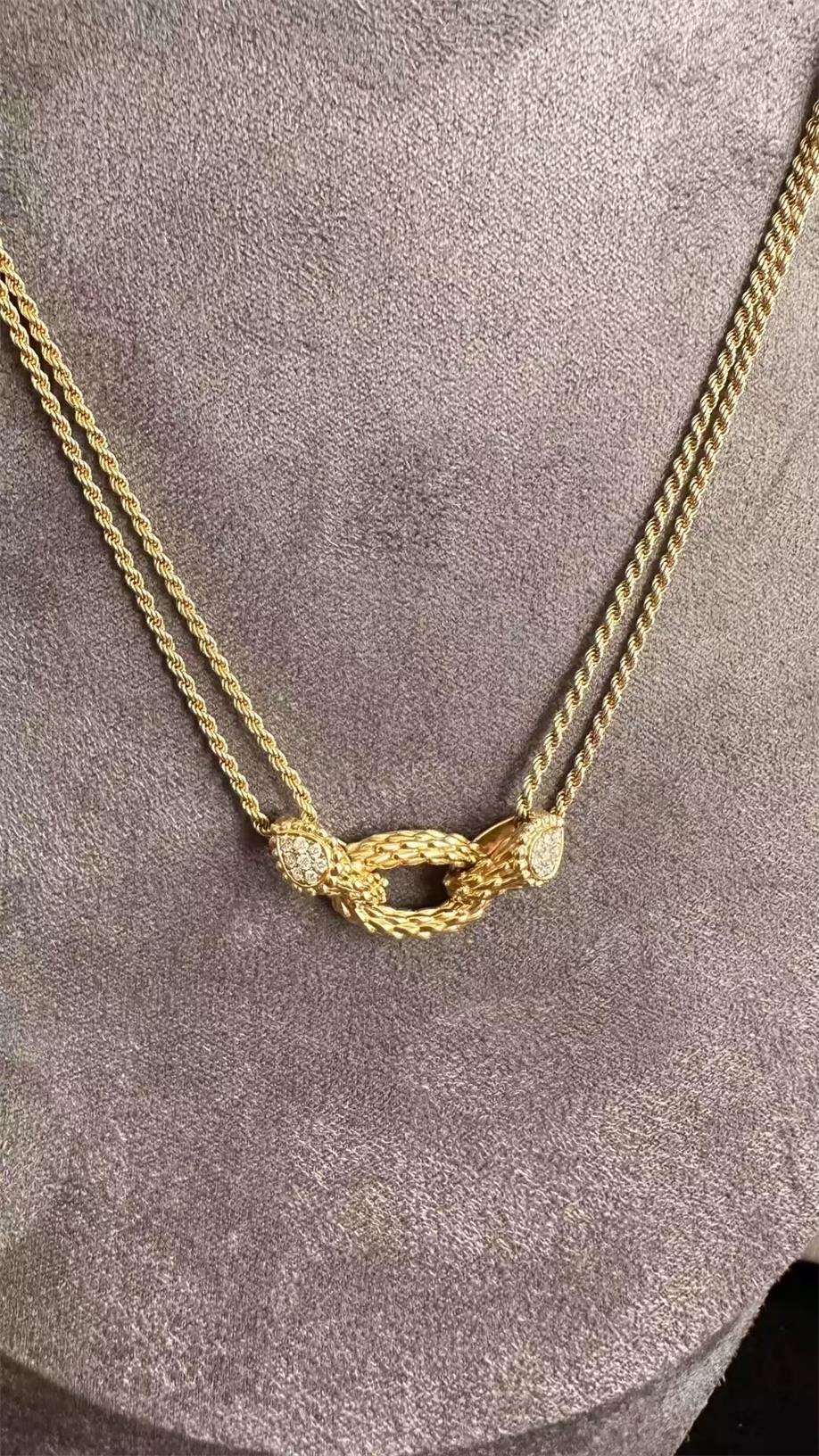 BSL-9131578 Lotus root double-headed water drop necklace