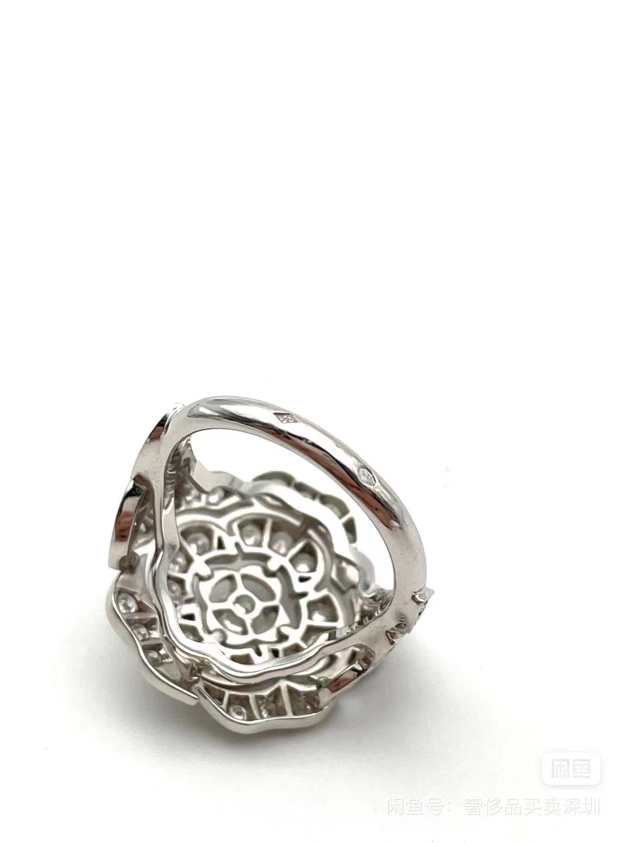 XNE-J12122 wave camellia diamond ring