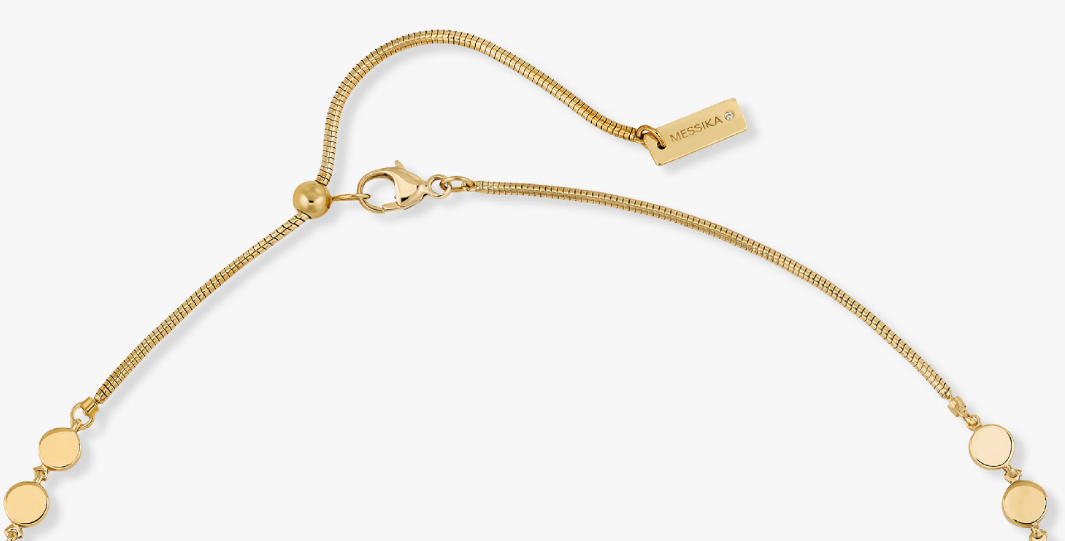 MSK-12483 Large blister inlaid disc necklace