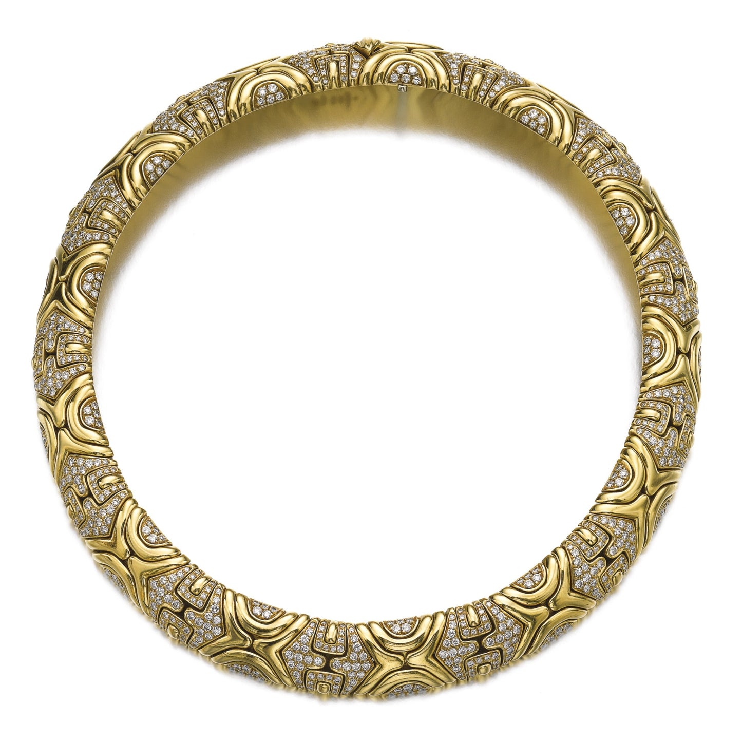 BGL-388872 Chinese pattern spacing diamond necklace retro pattern dense diamond collar