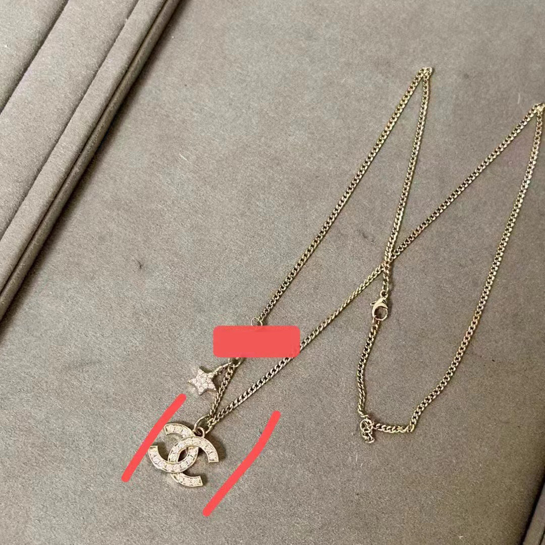 XNE-J17mm double C five-pointed star pendant
