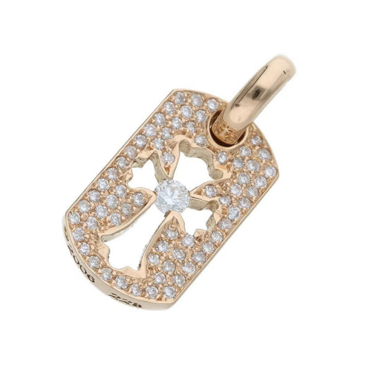 KLX-CH88388 pillow-shaped square plate hollow cross pendant