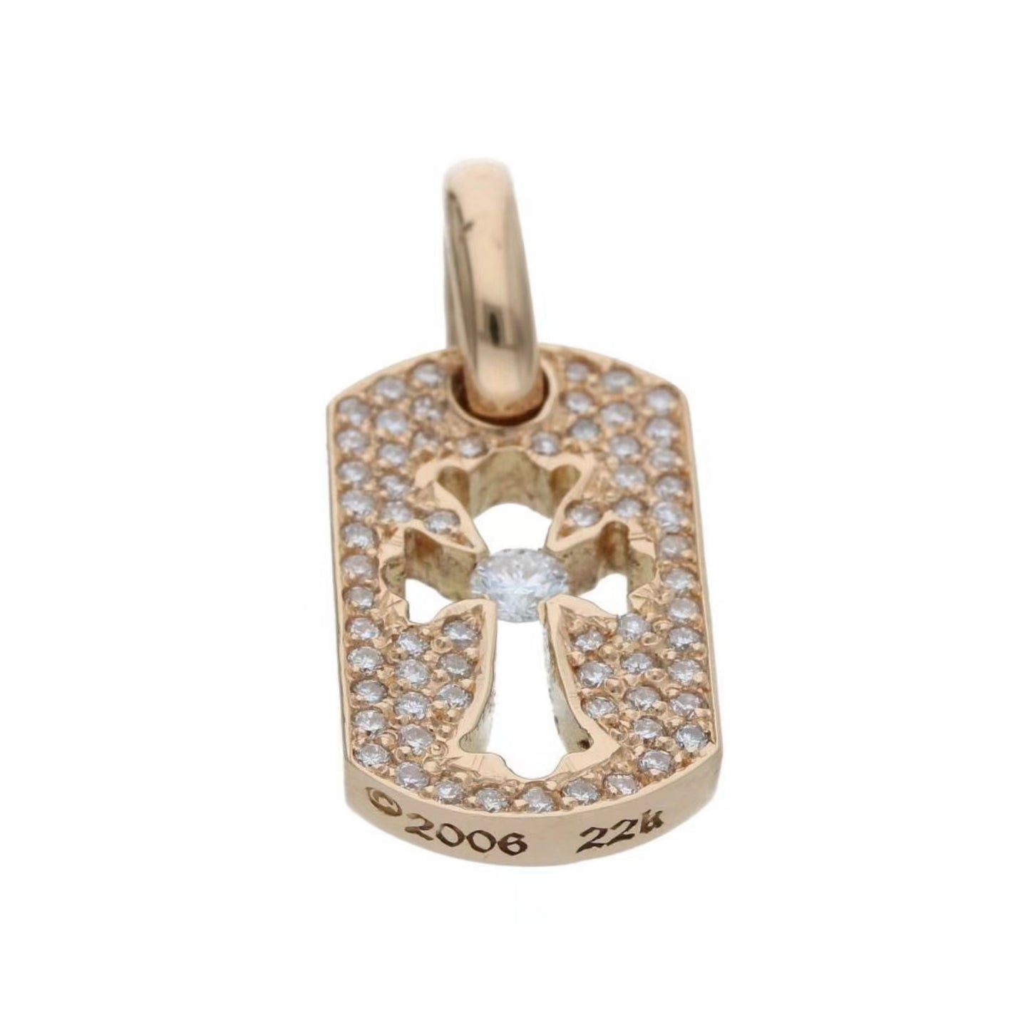 KLX-CH88388 pillow-shaped square plate hollow cross pendant