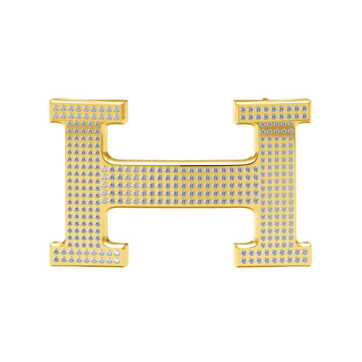 AiHshi-H243651T full diamond H-shaped belt buckle