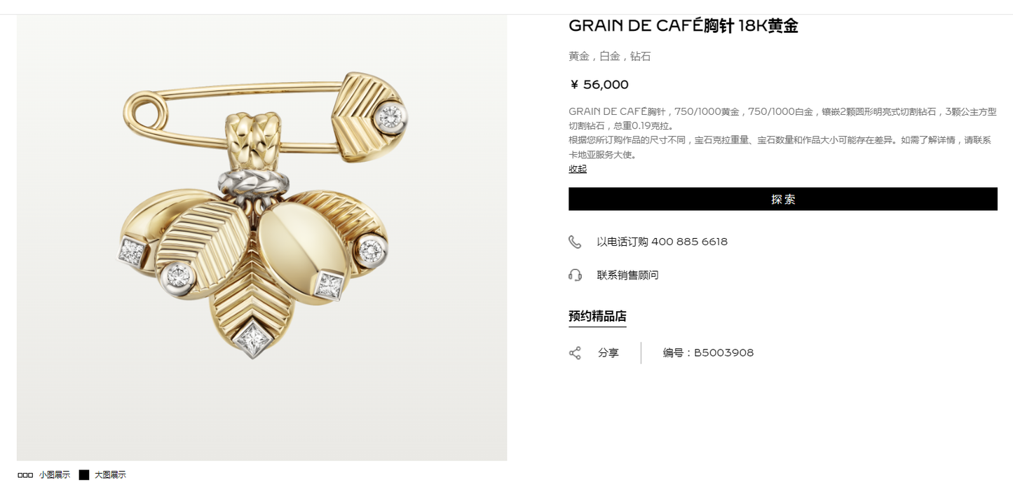 KDY-B5003908 coffee bean leaf brooch banana leaf