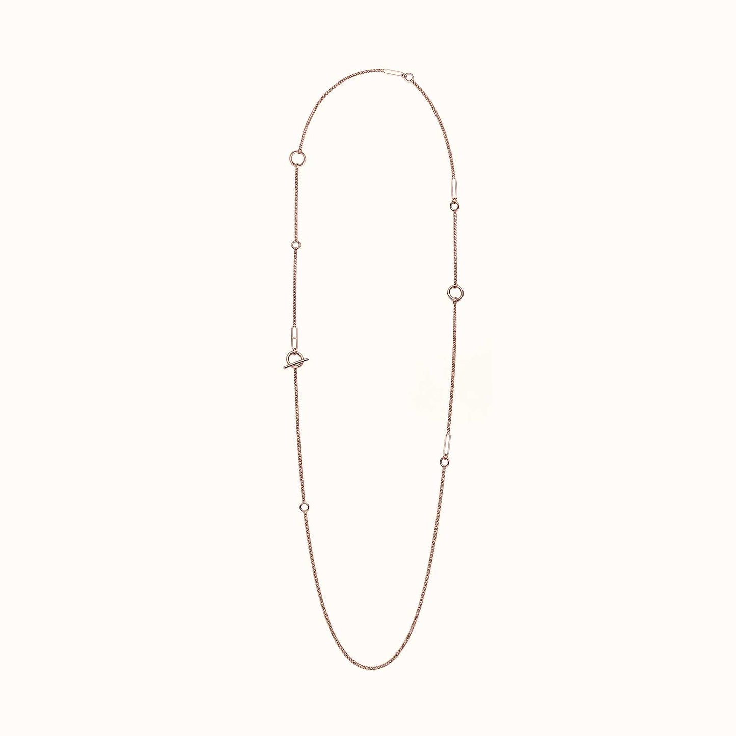 AMS-H219191B ring zipper light gold necklace