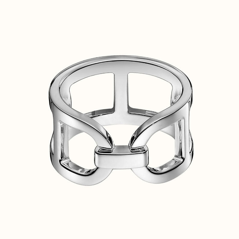 AMS-H116619B 10.8mm light gold wide hollow ring