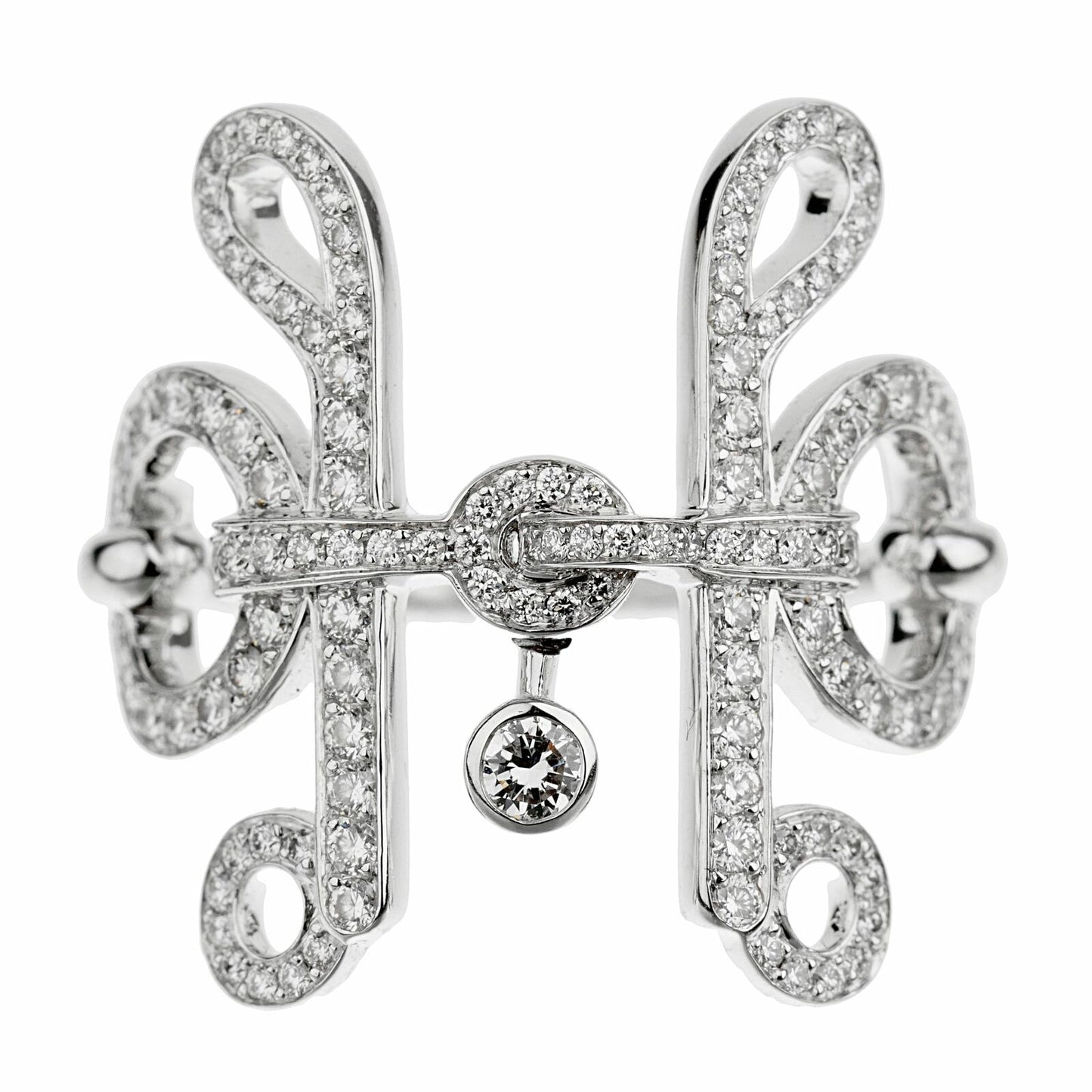 AHS-H255715B half diamond halo gold arm ring 12.5#