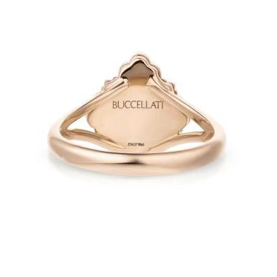 BQLT-JAURIN017985 agate version light gold European rhombus four-leaf clover wishbone ring