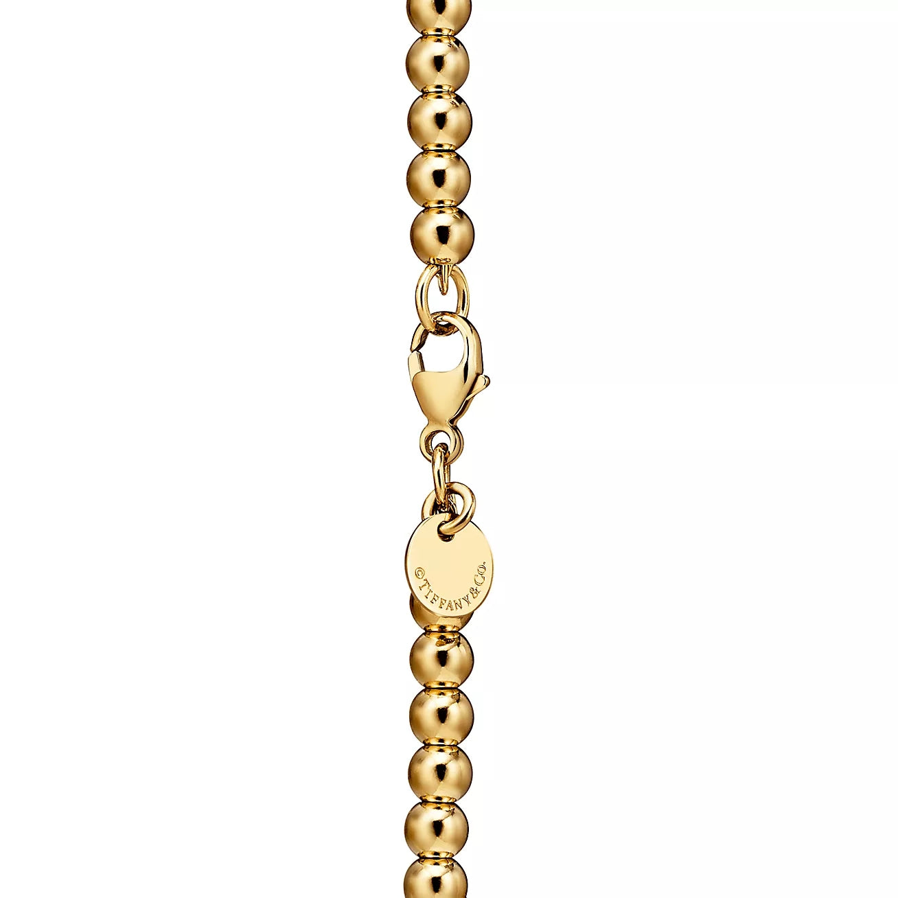 TIF-72975227 small single piece heart-shaped piece bead chain necklace