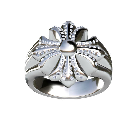 KLX-JZ223671 diamond cross ring 16#