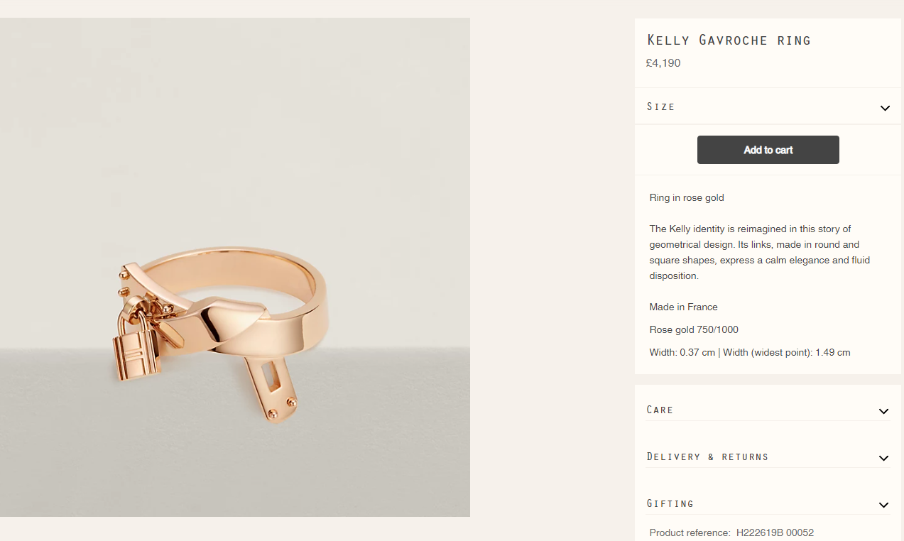 AMS-H222619B light gold belt small lock twist arm ring