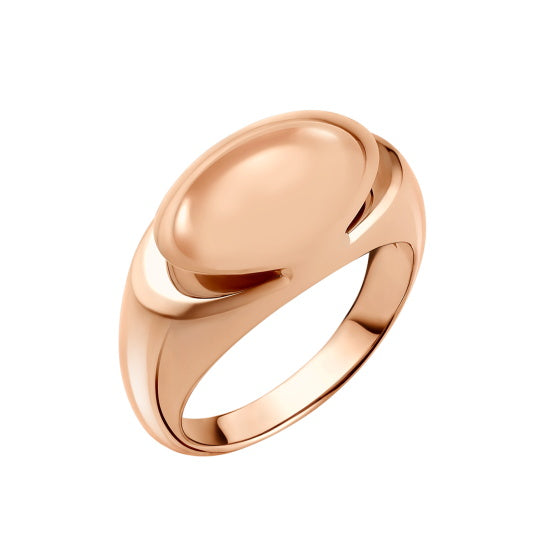BGL-AN860189 convex cabochon cut light gold round wave ring