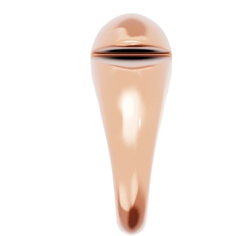 BGL-AN860189 convex cabochon cut light gold round wave ring