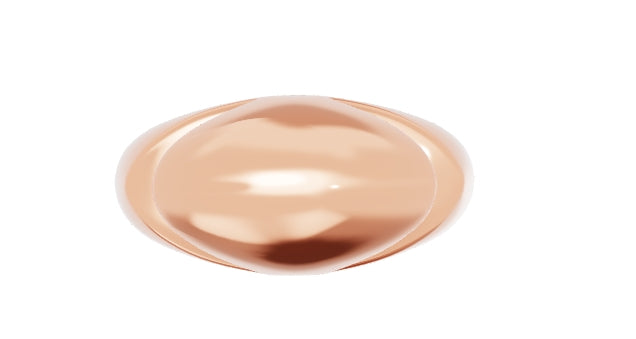 BGL-AN860189 convex cabochon cut light gold round wave ring