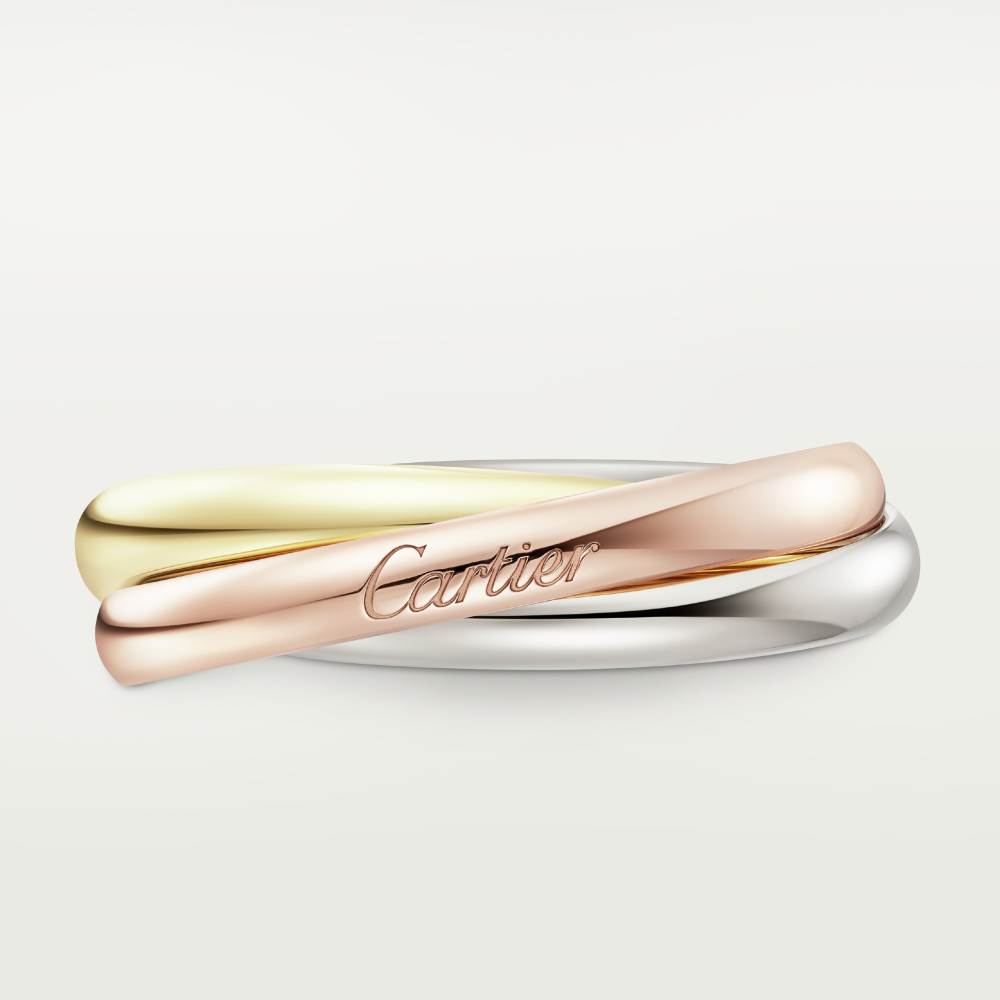 KDY-B4235100 wide 2.5MM light gold three-color three-ring ring